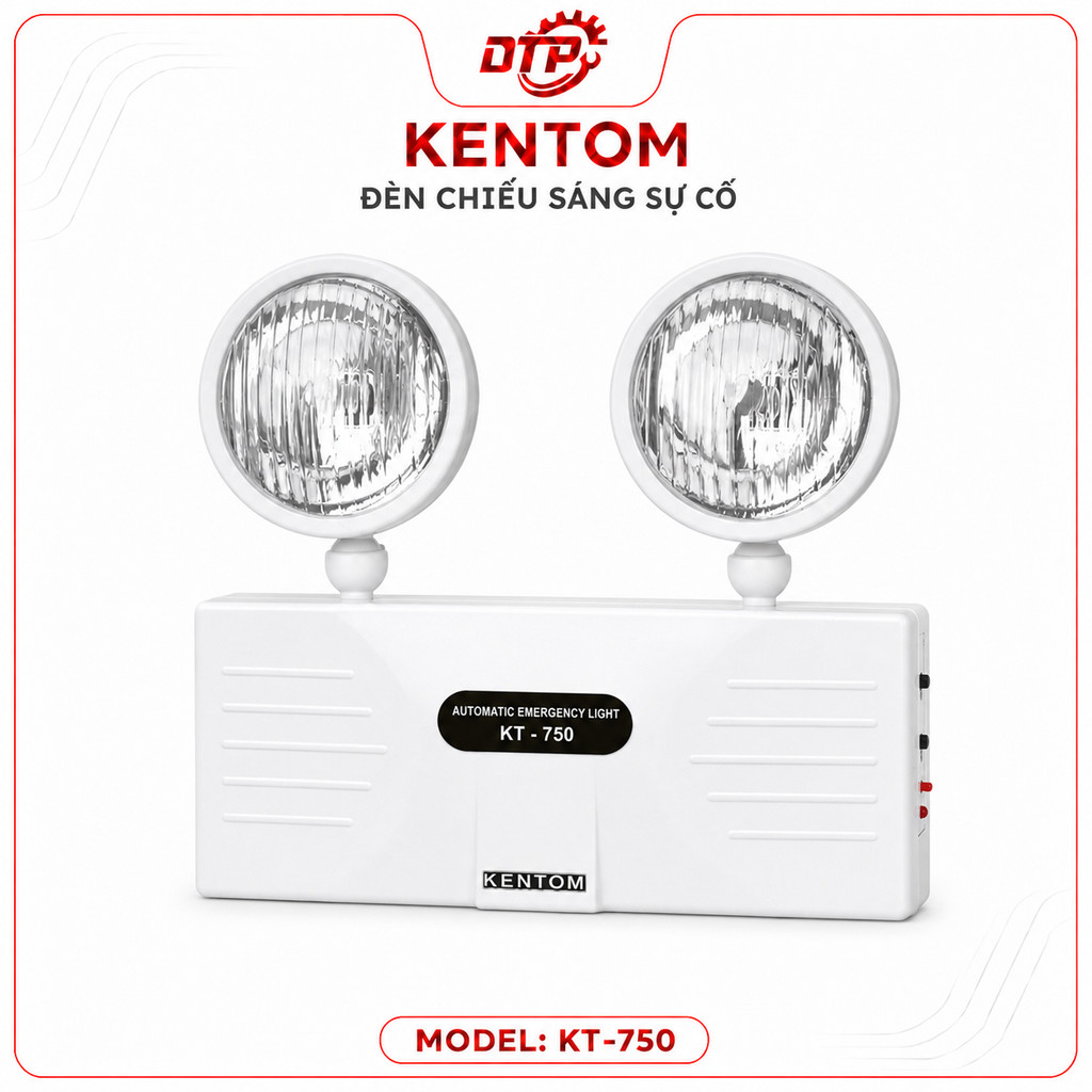 [ĐẠI LÝ CHÍNH HÃNG] [CÓ VAT] Đèn Sạc Khẩn Cấp Kentom KT750 2 Bóng LED