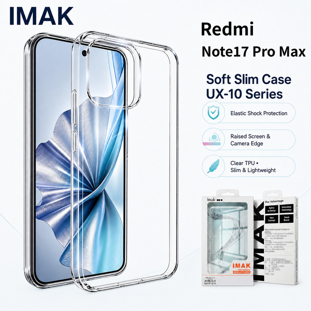Ốp Lưng Trong Suốt Cho Redmi Note 17 Pro Max 5G 4G Global Soft Cover Raised Edge TPU CA0007