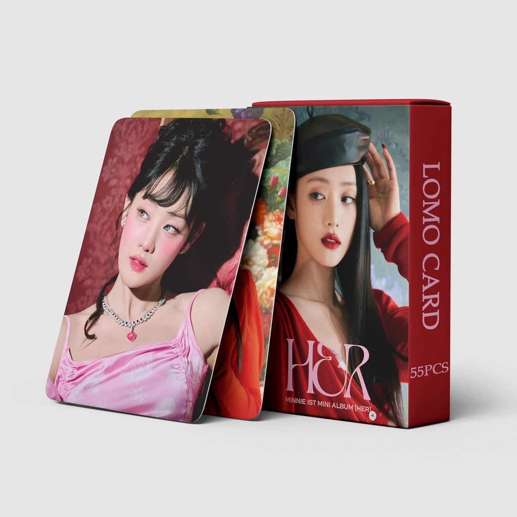55 MINNIE Photocards HER Cards GIDLE Girl Baby KPOP Hàng hóa LOMO Photocards