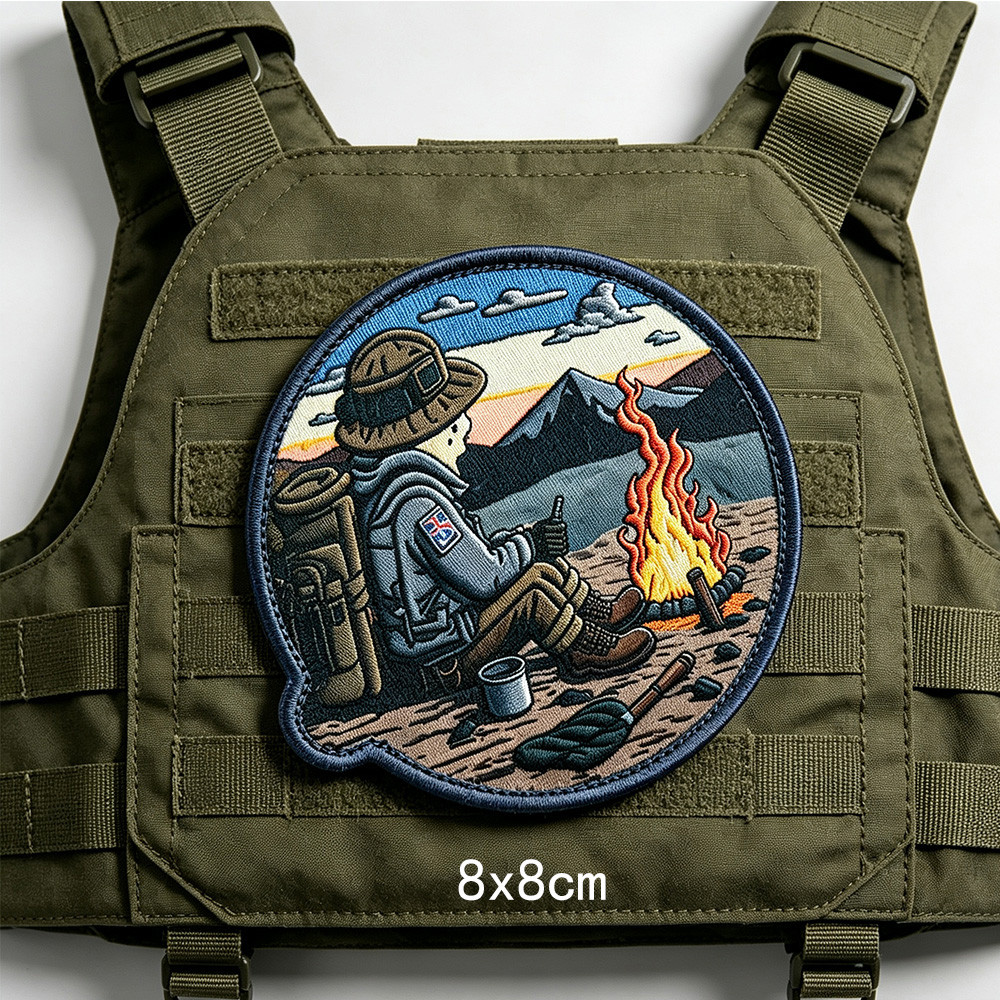 HD In Velcro Đi bộ đường dài Explorer Jacket Patch Patch Patch Patch Patch Patch Patch