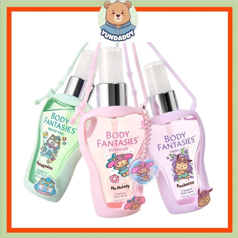 [Body Fantasy] Xịt khử mùi toàn thân Sanrio Collabo (My Melody / Hangyo-dong / Pochaco Silicone TÚI 