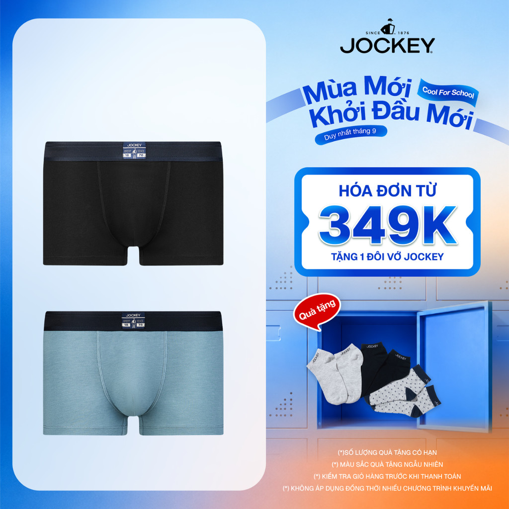 COMBO 2 Quần lót cotton nam Jockey dáng trunk - J0068