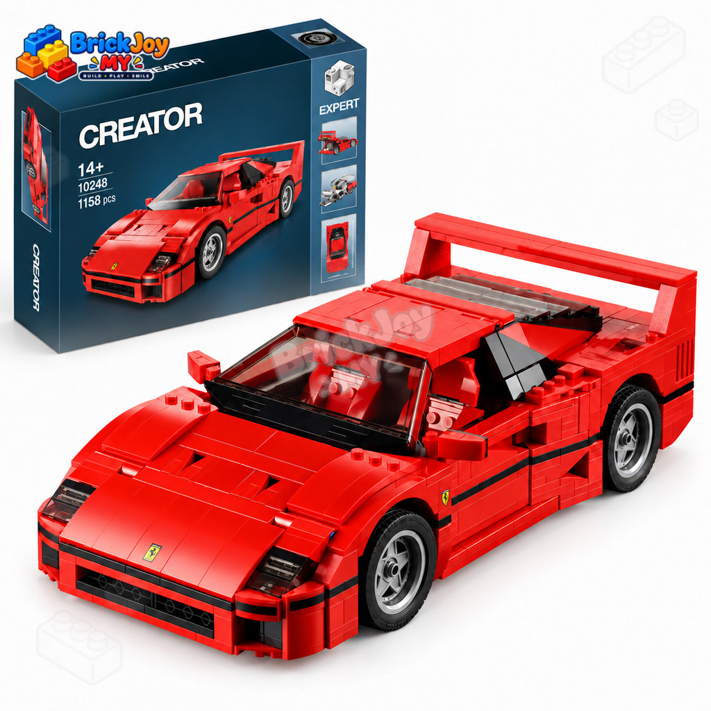 10248 Ferrari F40 Khối Xây Dựng Bộ Cổ Điển Siêu Xe Đua Xe Ô Tô Hiển Thị Mô Hình Sưu Tập Gạch Đồ Chơi
