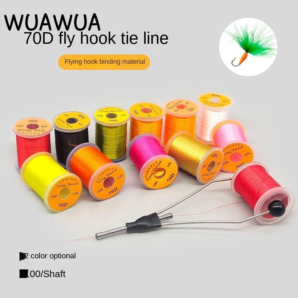WUAWUA Fly Fishing Line, Thread Spool Premium Fly Tying Thread Line, Bass Salmon Dây Câu Siêu Mạnh