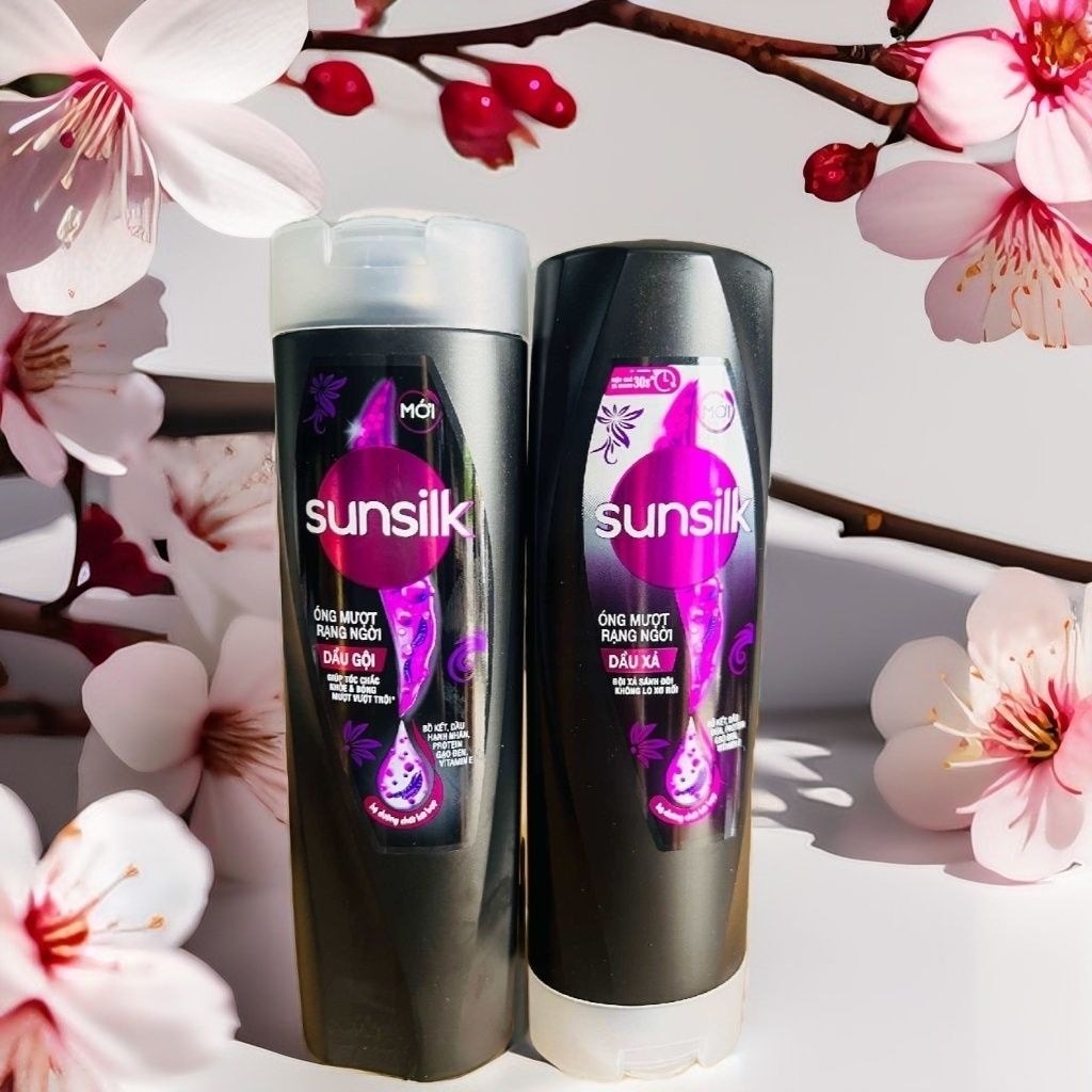 Bộ chăm sóc SUNSILK SUNSILK nhập khẩu chính hãng 650g Dầu gội + 320g Dầu xả Chai màu vàng Chai đen% 