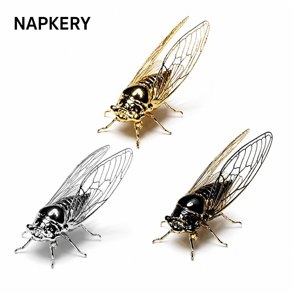 Tác phẩm điêu khắc Cicada NAPKERY, Đôi cánh rỗng Phong cách cổ điển Tượng Cicada vàng, Thời trang Và