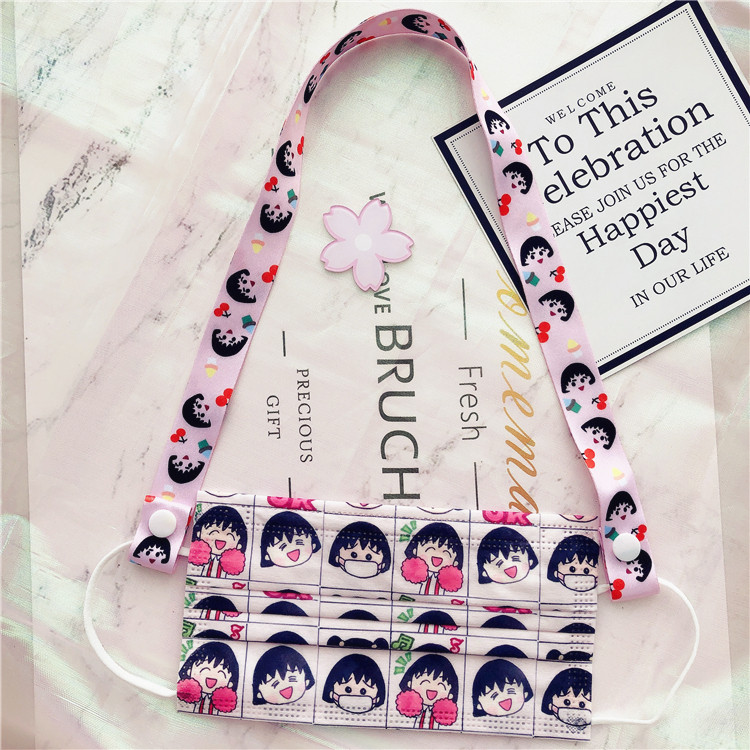 Dây buộc mặt nạ Hàn Quốc Little Maruko (✷ ❈ 🚚) dây buộc chống mất dây đeo cổ treo cho trẻ em tự làm 