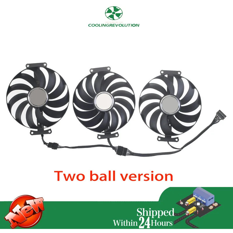 95mm T129215Quạt Card Đồ Họa SU CF1010U12D DC12V Cho ASUS ROG STRIX RTX 3070 3080 Ti 3090 GAMING RX 