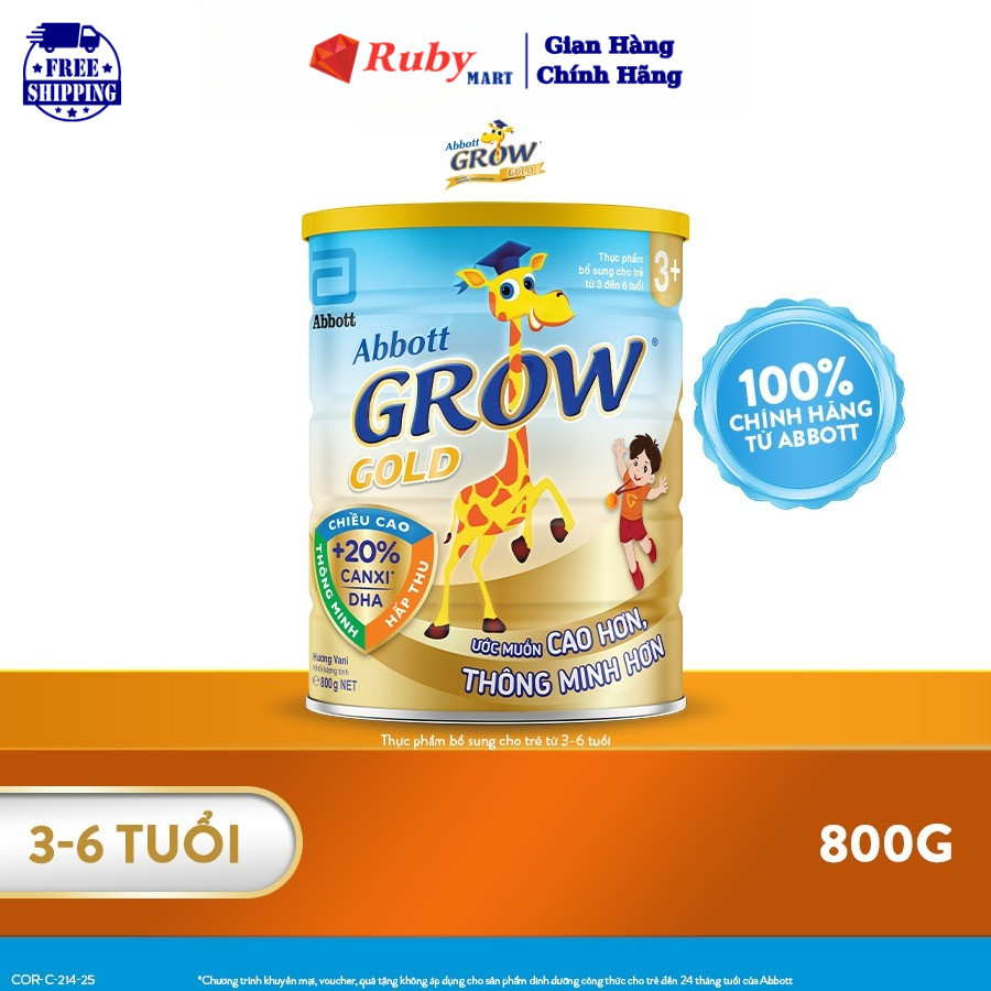 Sữa bột Abbott Grow 3+ 800g