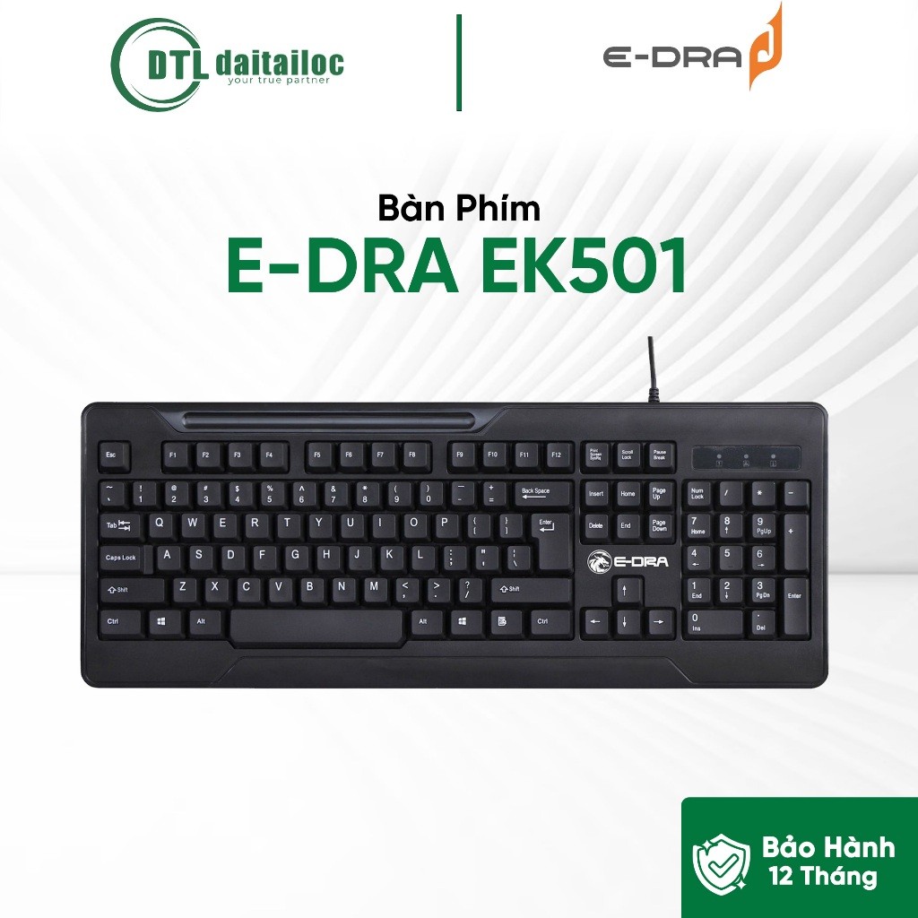 Bàn phím văn phòng E-Dra EK501 | Chính Hãng | Bảo hành 24 Tháng