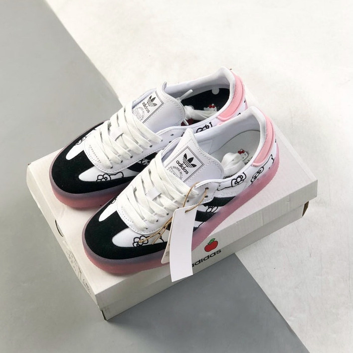 Adidas Samba Hello Kitty đồng thương hiệu Bộ sưu tập Samba đế dày cổ điển Giày thể thao thông thường