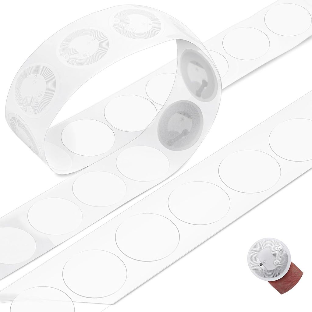 Bộ 50 Thẻ NFC Miếng Dán Với NTAG216 Chip NFC Dán Nhãn Dính Thẻ RFID Trong Suốt Có Thể Ghi Lại 888 By