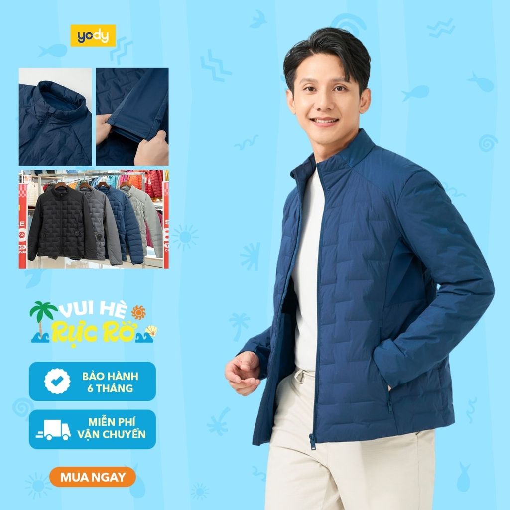 Áo phao VIP nam YODY cao cấp lông vũ ép bonding phối nách PVM7011