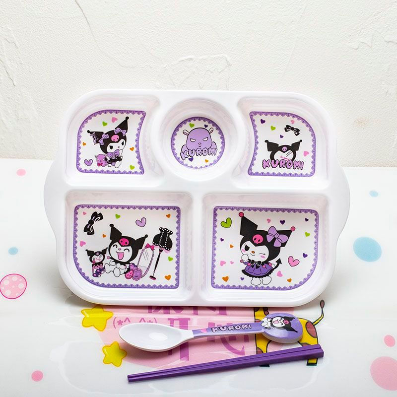 Kindergarten divided play area10tt Creative anti-scalding plate, ready-made children's tableware, du
