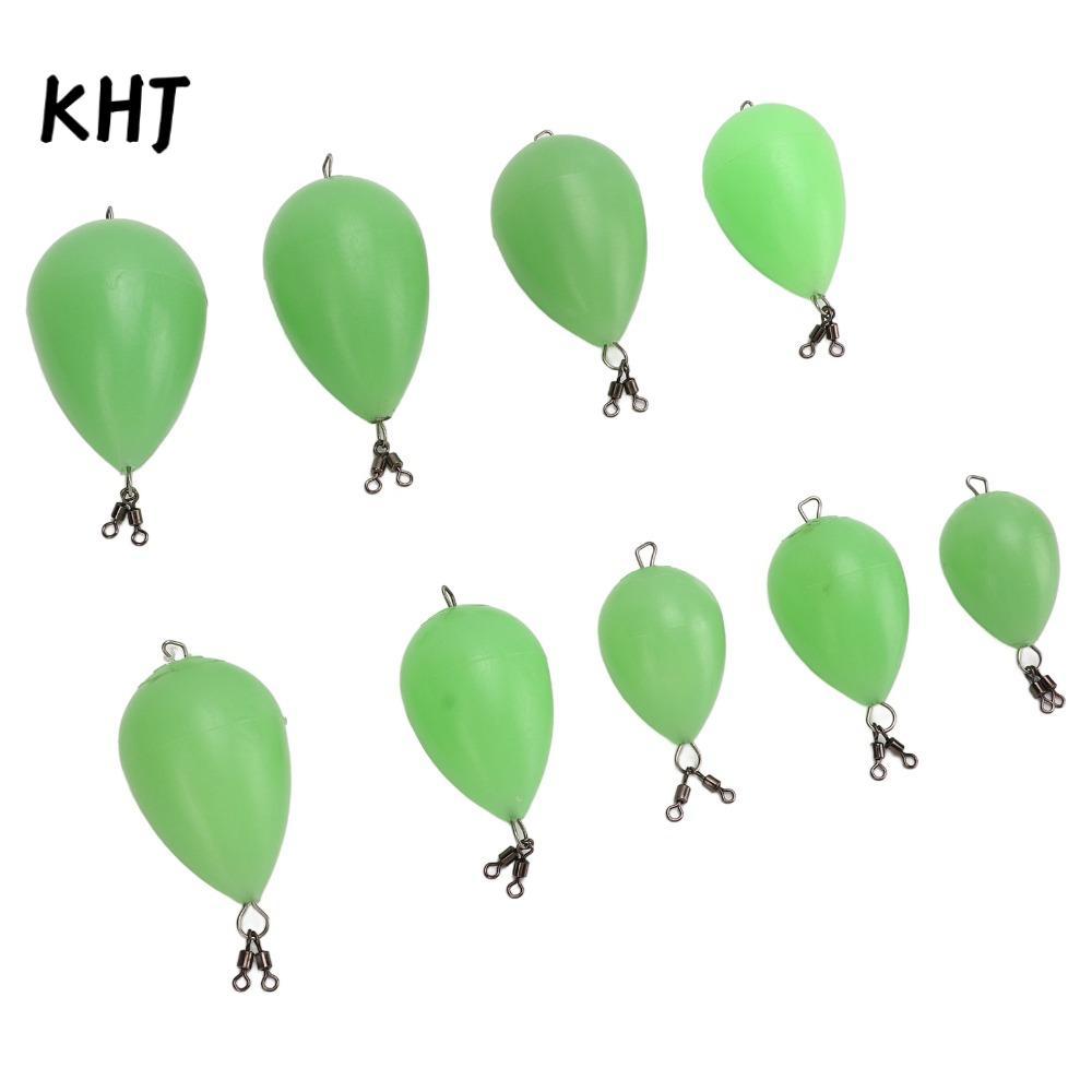 Phao câu cá ban đêm KHJ, Phao câu cá PP hình quả trứng, Phao câu cá phát sáng di động Câu cá ban đêm