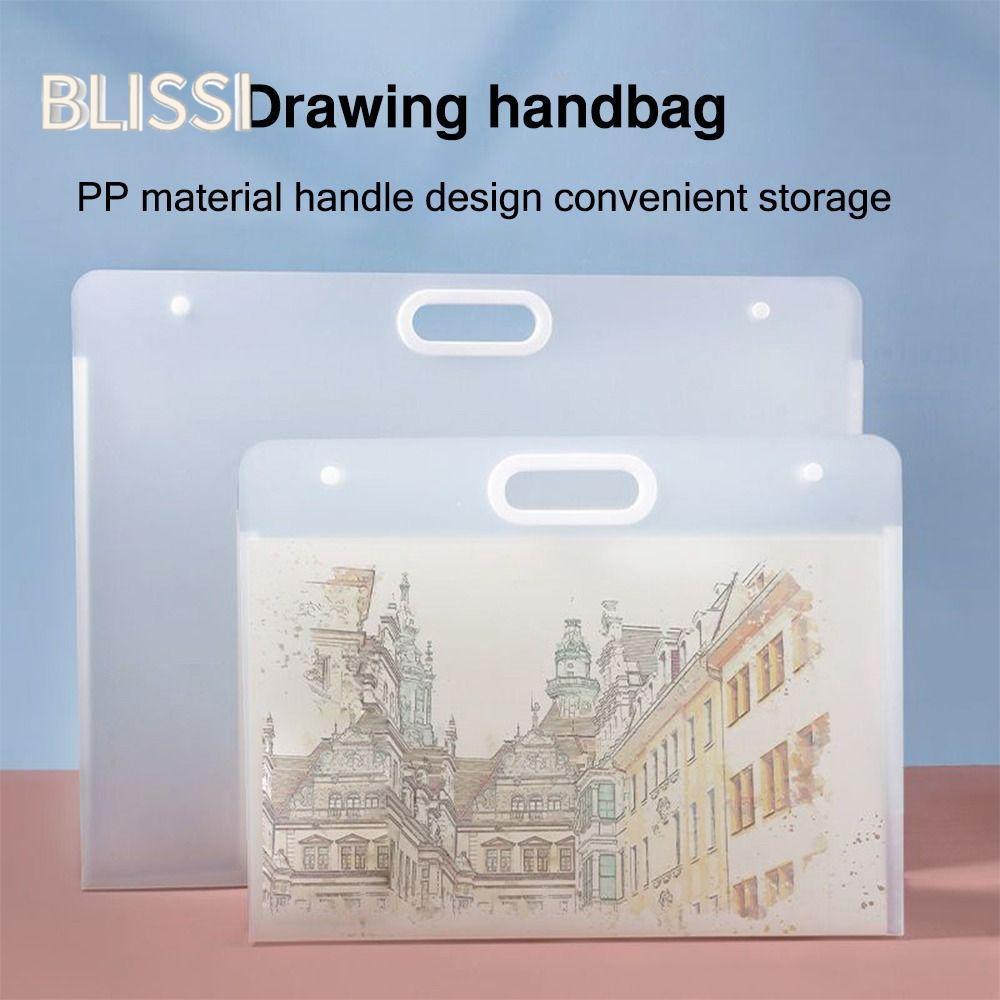 BLISS‌I File Folder, A2 / A3 / A4 Túi đựng giấy vẽ tranh di động, Album ảnh 4K / 8K / 16K Chống nước
