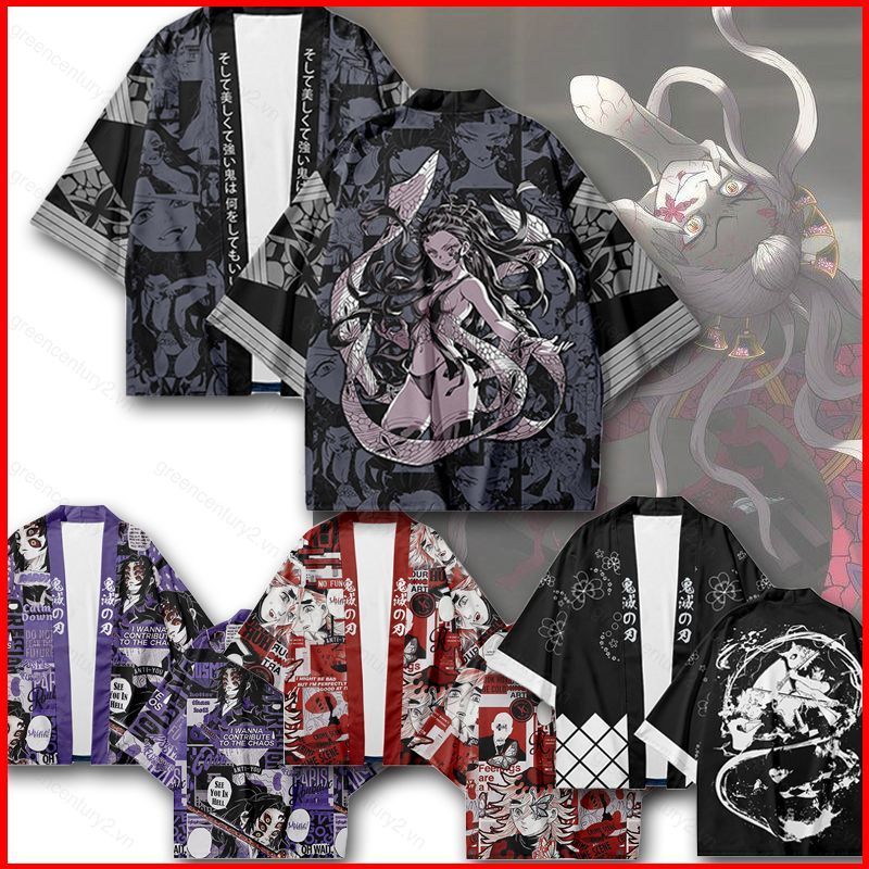 Anime Demon Slayer Kimono Cosplay Daki Douma Haori Áo Cardigan Thời Trang Đồ Họa Ngoài Plus Kích Thư