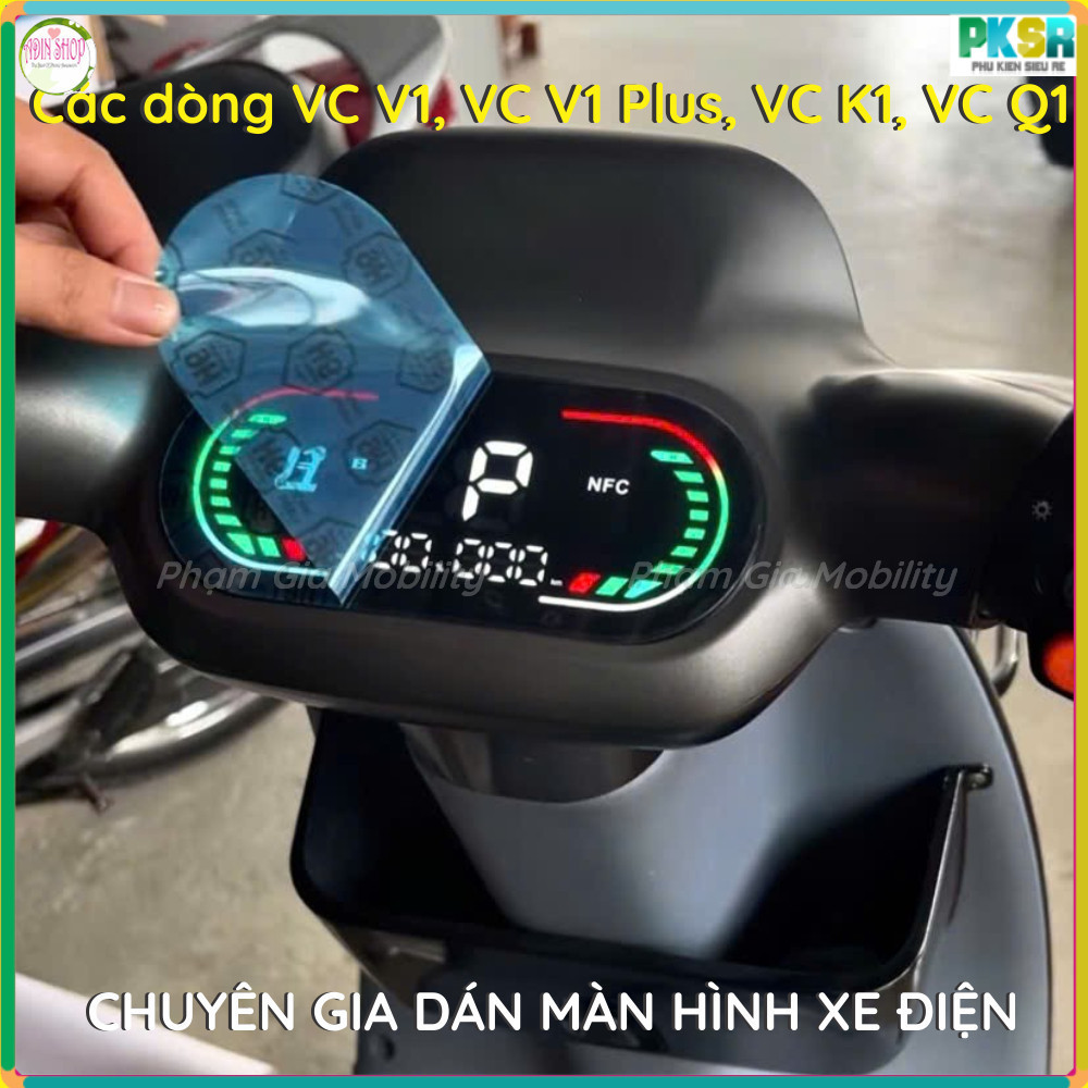 Miếng dán bảo vệ mặt đồng hồ xe điện cho V1, K1, Q1, V1 Plus V1+ chống trầy xước CƯỜNG LỰC NANO SIÊU