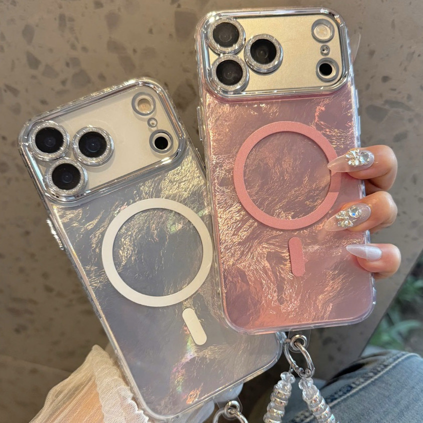 Ốp lưng IPhone Ánh Ngọc Trai Smile Horse, Sạc Từ Tính  - mèo ú case