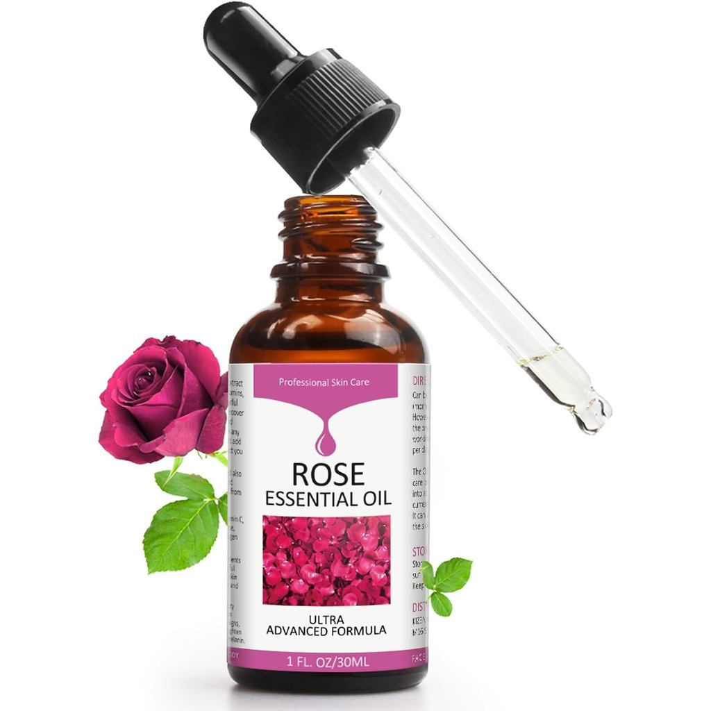 Rose Essential Oil, Face Moisturizer Oil, Anti Ageing & Anti Wrinkle Serum, Rose Oil for Face, Skin 