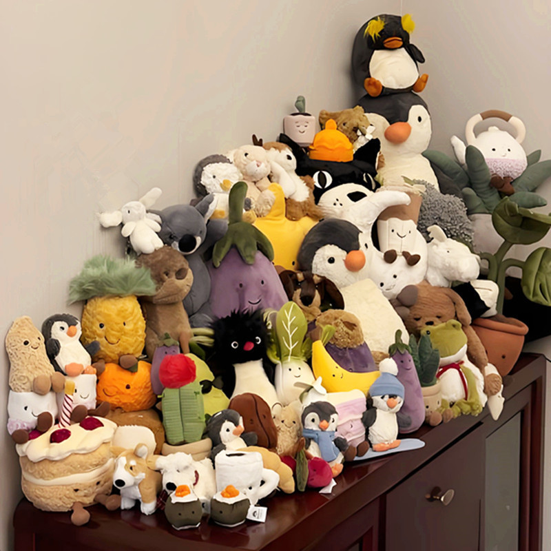 Đồ chơi sang trọng thay thế phẳng Jallycat Animal Series bán chạy: Thiết kế mô phỏng búp bê sang trọ