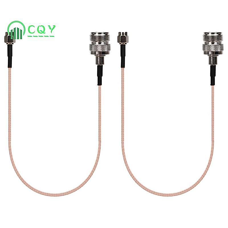 2 CÁI SMA Đầu nối đầu đực Thay đổi sang N Nữ Đồng trục Jumper Đầu nối đuôi lợn cho Ăng-ten sợi thủy 