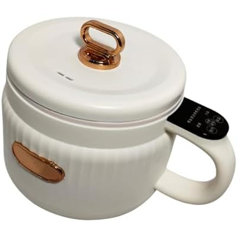 Small Rice Cooker 1.6L Noodle Cooker Keep Warm Portable Electric Pot Nonstick for 1-2 People Camping