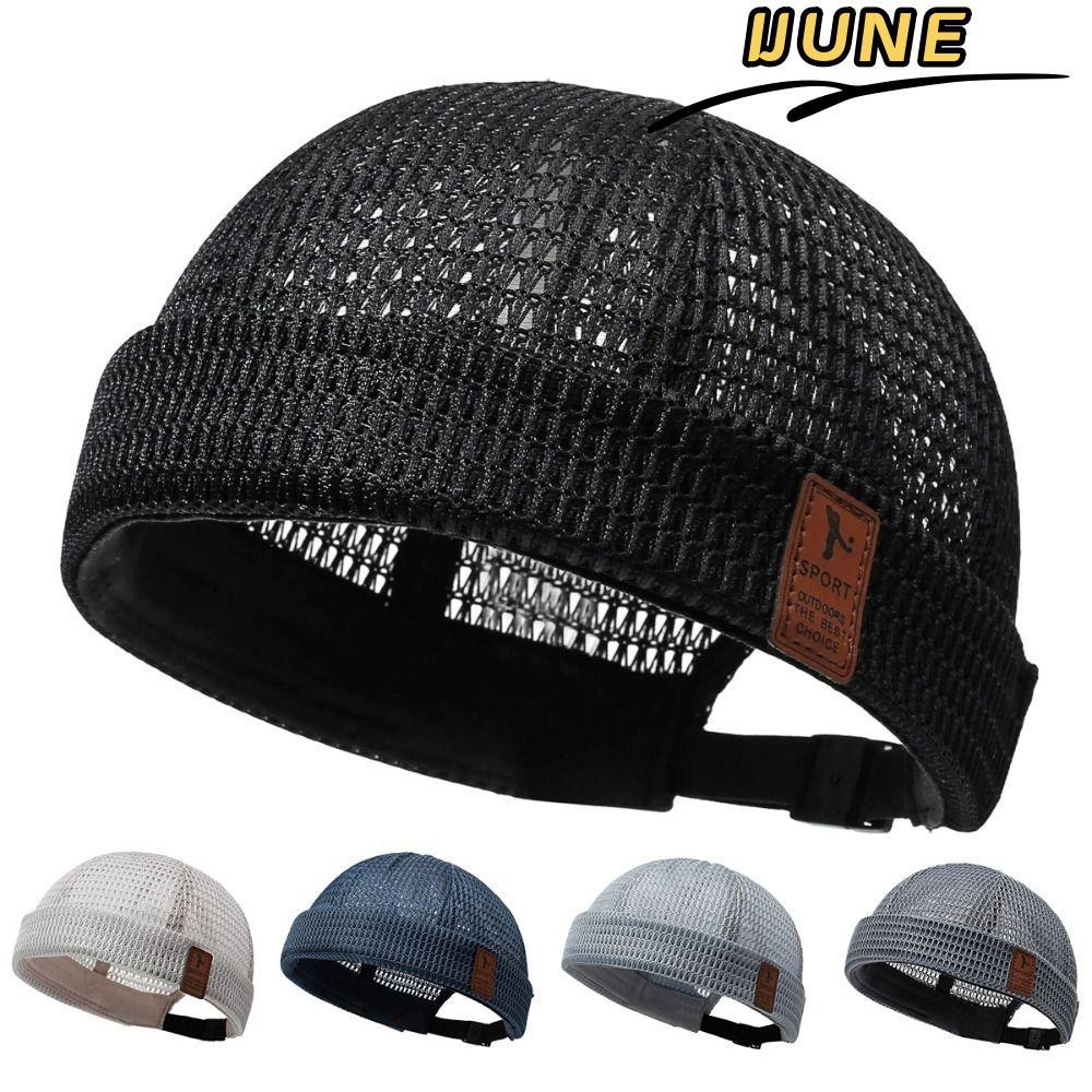 IJUNE Melon Skin Hat, Lưới Siêu Nhẹ Docker Beanies Hat, Casual Không Vành Có Thể Điều Chỉnh Thoáng K