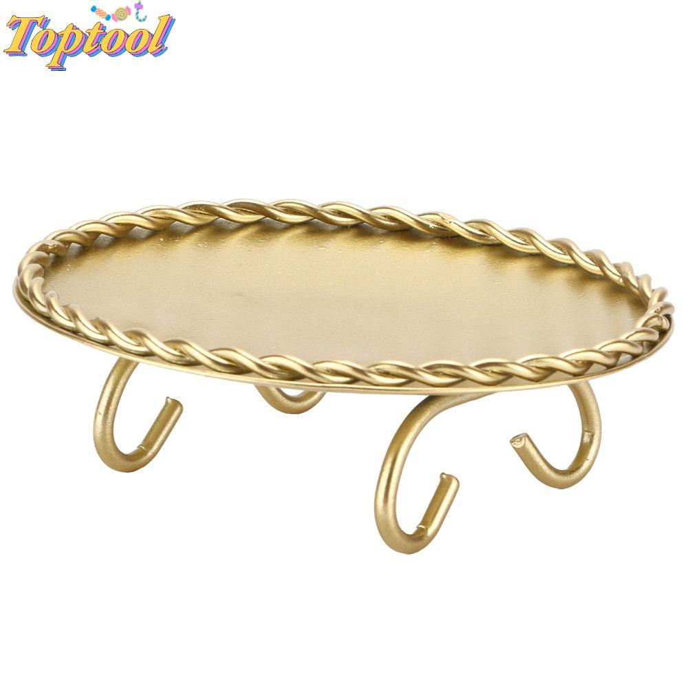 TOPTOOL Giá đỡ nến sắt rèn, Chân nến ren gai dầu tròn, Chân nến ren gai dầu, Chân nến Sắt vàng rèn s