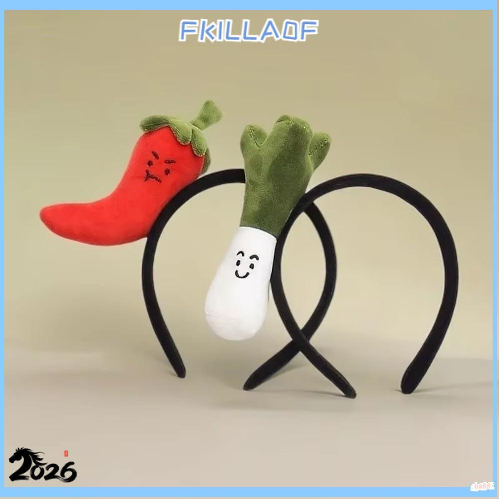 FKIL Onion Pepper Ginger Hairband, Phim hoạt hình ngộ nghĩnh Mũ rau củ, Băng đô hiệu suất ảnh sang t