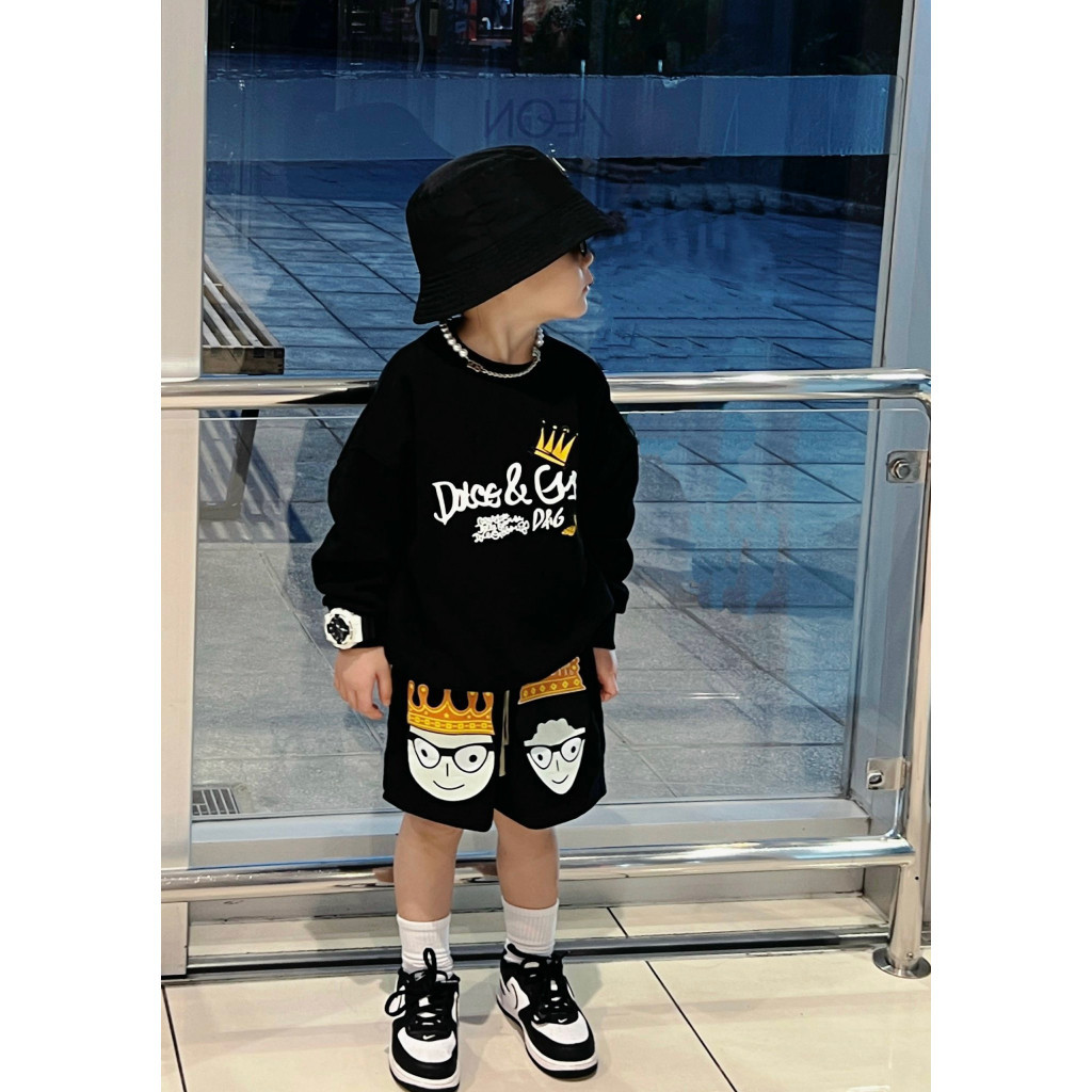 sét nỉ swt DG cho bé, bộ nỉ họa tiết DG trẻ em, kid_genz