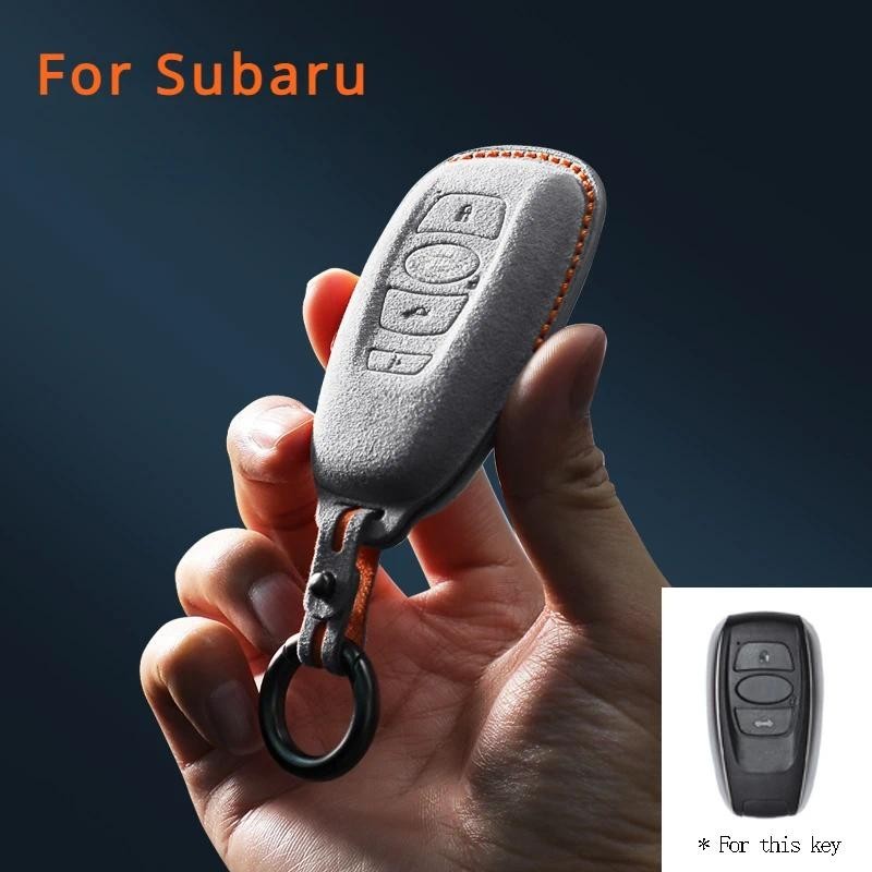 Dành Cho Subaru BRZ Forester Legacy Outback WRX WRX STI Impreza XV Crosstrek Da Lộn Da Chìa Khóa Xe 