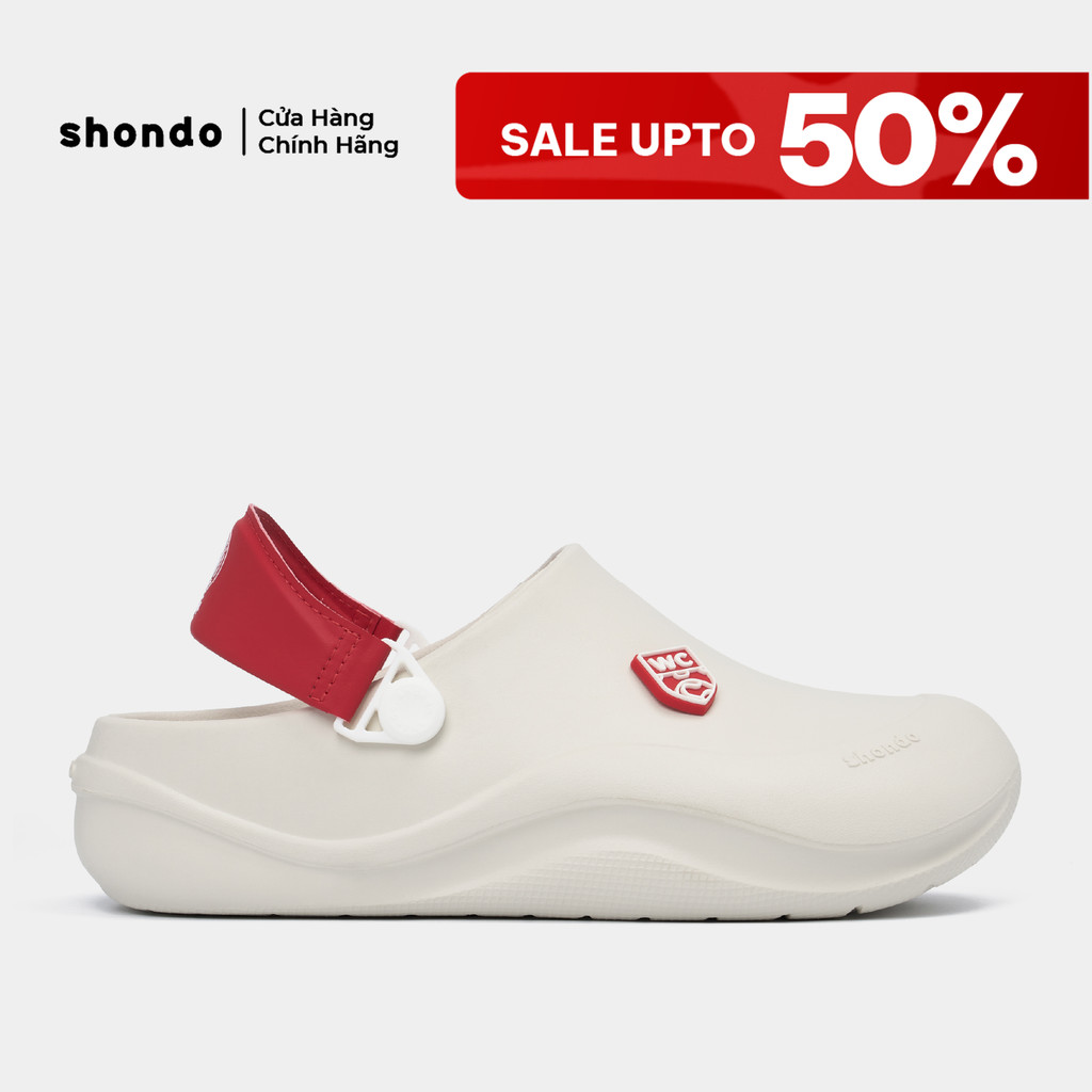 Dép Sục Shondo Suke Clog Bộ Siêu Tập Champion Nam Nữ Kháng Nước Màu Be