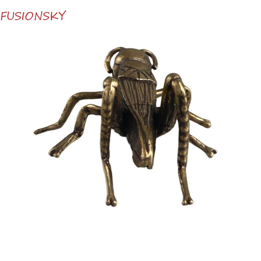 FUSIONSKY Đồng Cricket, Tượng cricket bằng đồng thau nhỏ rắn, Quà tặng đồ chơi cricket trẻ em cổ điể