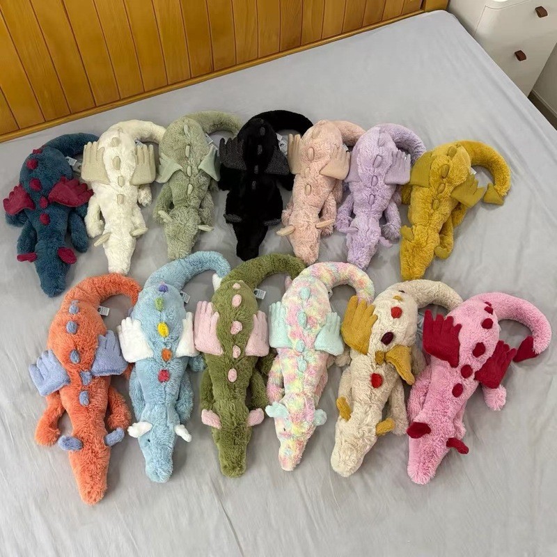 Jellycat Flying Dragon Series Đồ chơi sang trọng Sky Dragon Feixinlong 3B Hoàn chỉnh với túi chống b