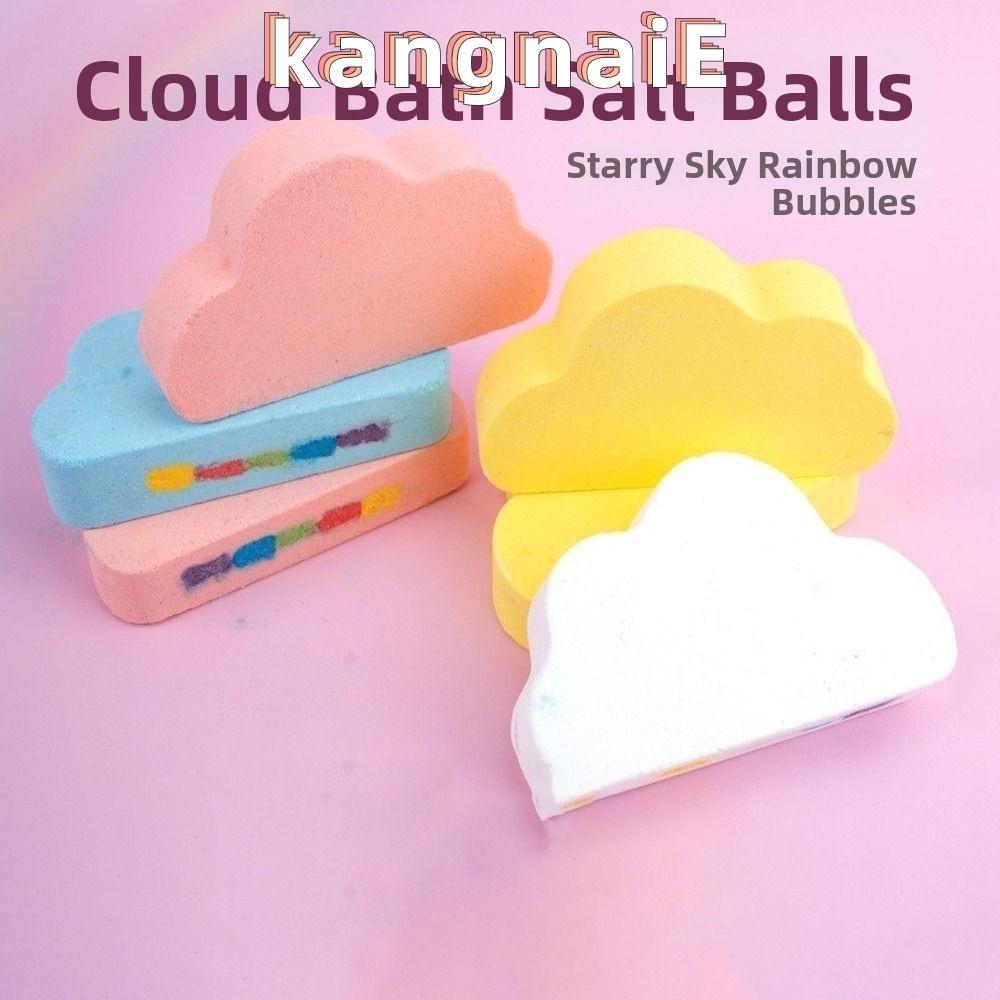 KANGNAI Rainbow Cloud Bath Ball, Rainbow Color Cascade Cloud Shaped Bath Fizzers, Hòa tan Fizz Handm