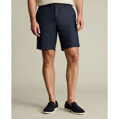 CHARLES TYRWHITT - Quần shorts nam ống đứng thanh lịch_TRH0052-NAV