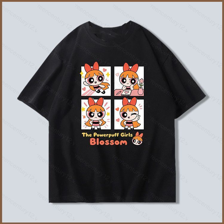 GC12 The Powerpuff Girls Blossom Bubbles Áo thun ngắn tay áo thun GC12