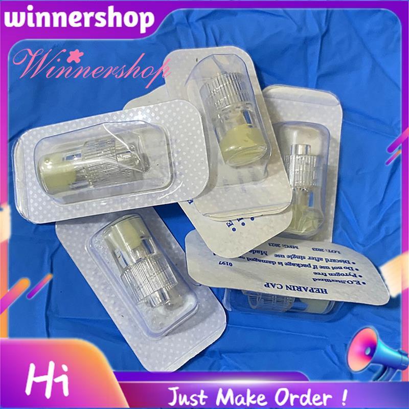 IV Dùng Một Lần Cannula Heparin Nắp Heparin Mũ Cho Chó Mèo Thú Cưng Thú Cưng Đồ Thú Y 100 Chiếc