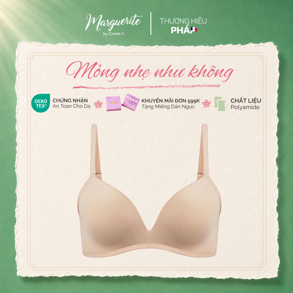 [XẢ KHO 80C] Áo Lót Nữ Không Gọng Đệm Mỏng Cho V1 Vừa/Nhỏ, Cup Đúc Liền Khối Nâng Nhẹ, Chuẩn OEKO-TE