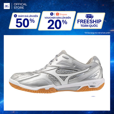Giày Cầu Lông UNISEX WAVE FANG PRO -Đen Bạc - 71GA210090