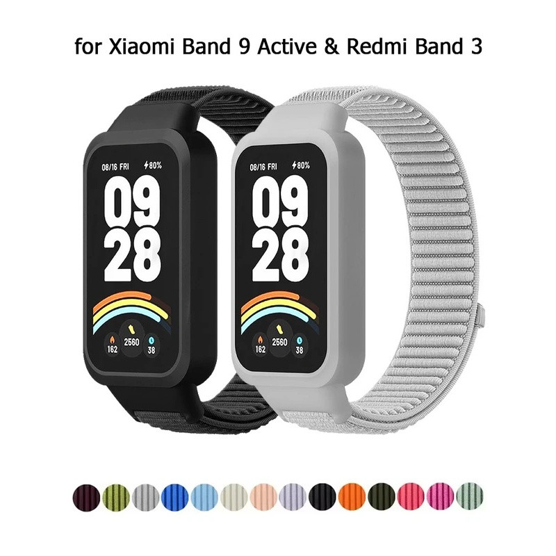 Dây Đeo Vải Cho Xiaomi Smart Band 9 Active / Redmi Band 3 Vòng Tay Đồng Hồ Thông Minh Correa Nylon V