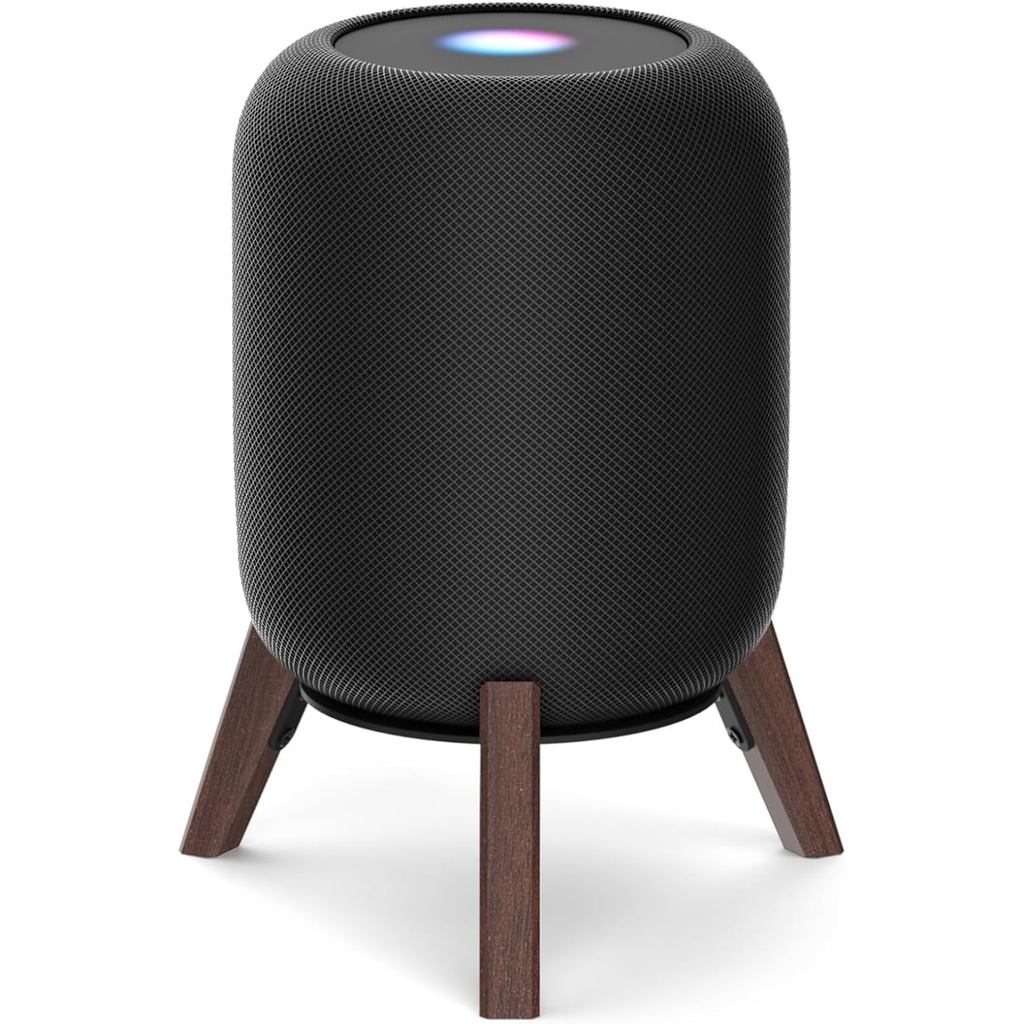Giá đỡ gỗ để bàn cho loa HomePod thế hệ thứ 2 có nắp chống bụi, Giá đỡ loa để bàn bằng gỗ chống trượ
