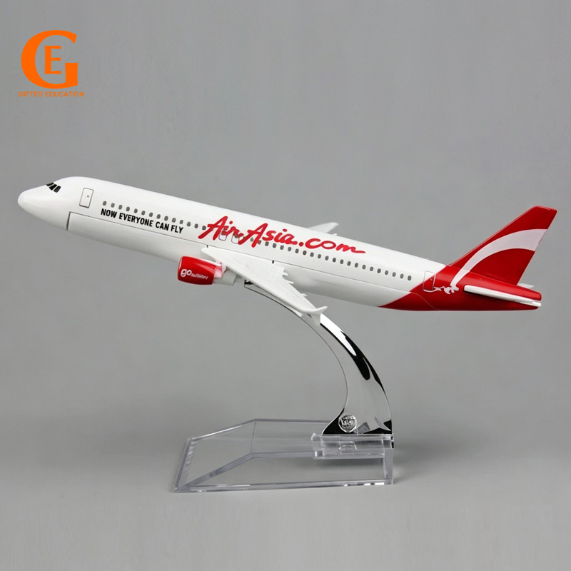 Airasia Airbus 320 Kim Loại Diecast Mô Hình Máy Bay Malaysia Trắng Air Asia A320 Máy Bay Máy Bay Đồ 