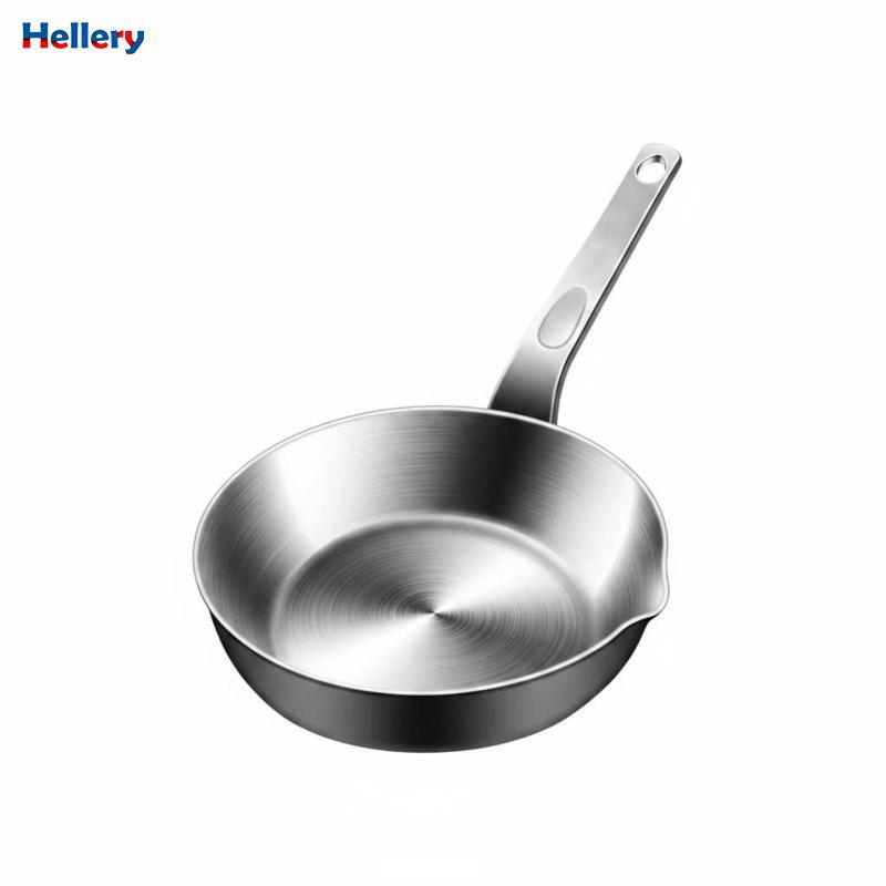 Chảo chiên không gỉ Chảo đáy phẳng nhỏ Thép 316 Nhiều lớp
