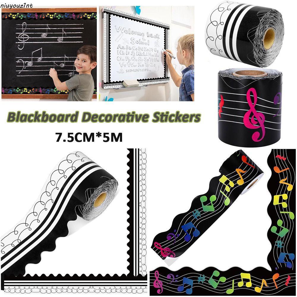 NIUYONI Bulletin Board Border, DIY Wavy Trim Bulletin Board Trim, Sáng tạo Tự dính 5M / cuộn Trang t