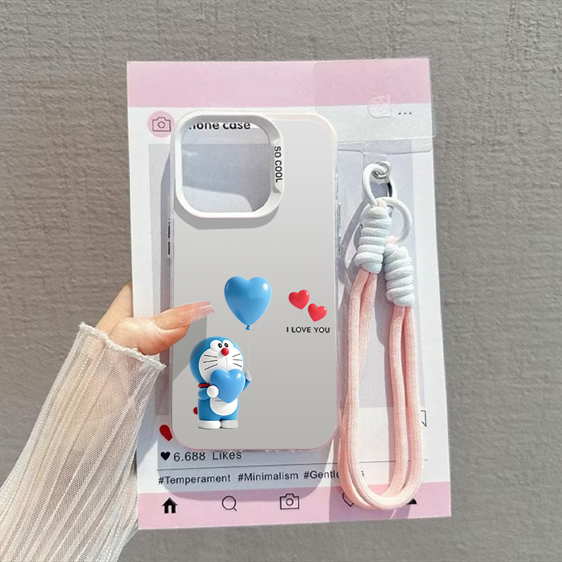 Ốp lưng điện thoại họa tiết Doraemon dễ thương cho IP15 IP16 XR XSMAX 17 11 12 13 14 pro max mini