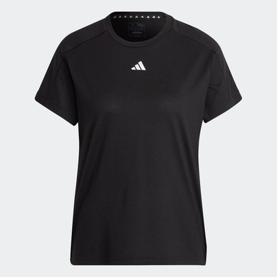 adidas Gym & Training Áo Thun Cổ Tròn Minimal Branding Train Essentials AEROREADY Nữ Đen HR7795
