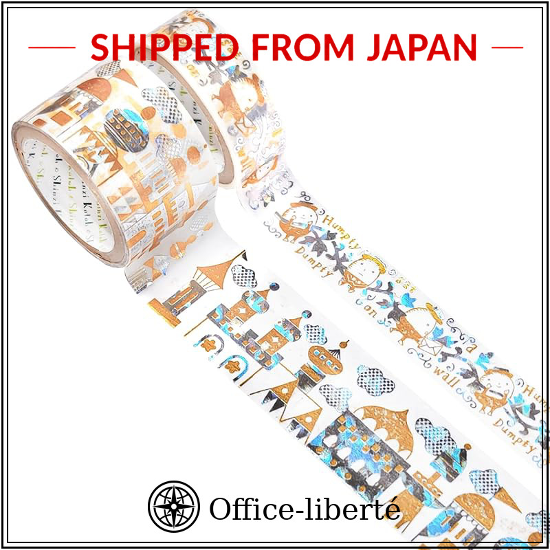 nhãn dán - Seal Hall Made in Japan 2-Color Foil Sparkling Masking Tape Star Akari 2 Roll Set Humpty 