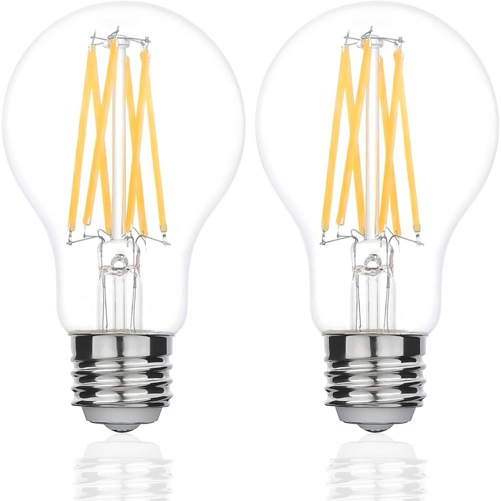 Bóng đèn LED 3 chiều A19 / A60, Đế E26, Tương đương 30 / 50 / 80W, Trắng mềm 3000K, Không thể tháo r